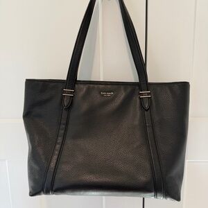Kate Spade Black Pebbled Leather Tote | Classic Work Bag